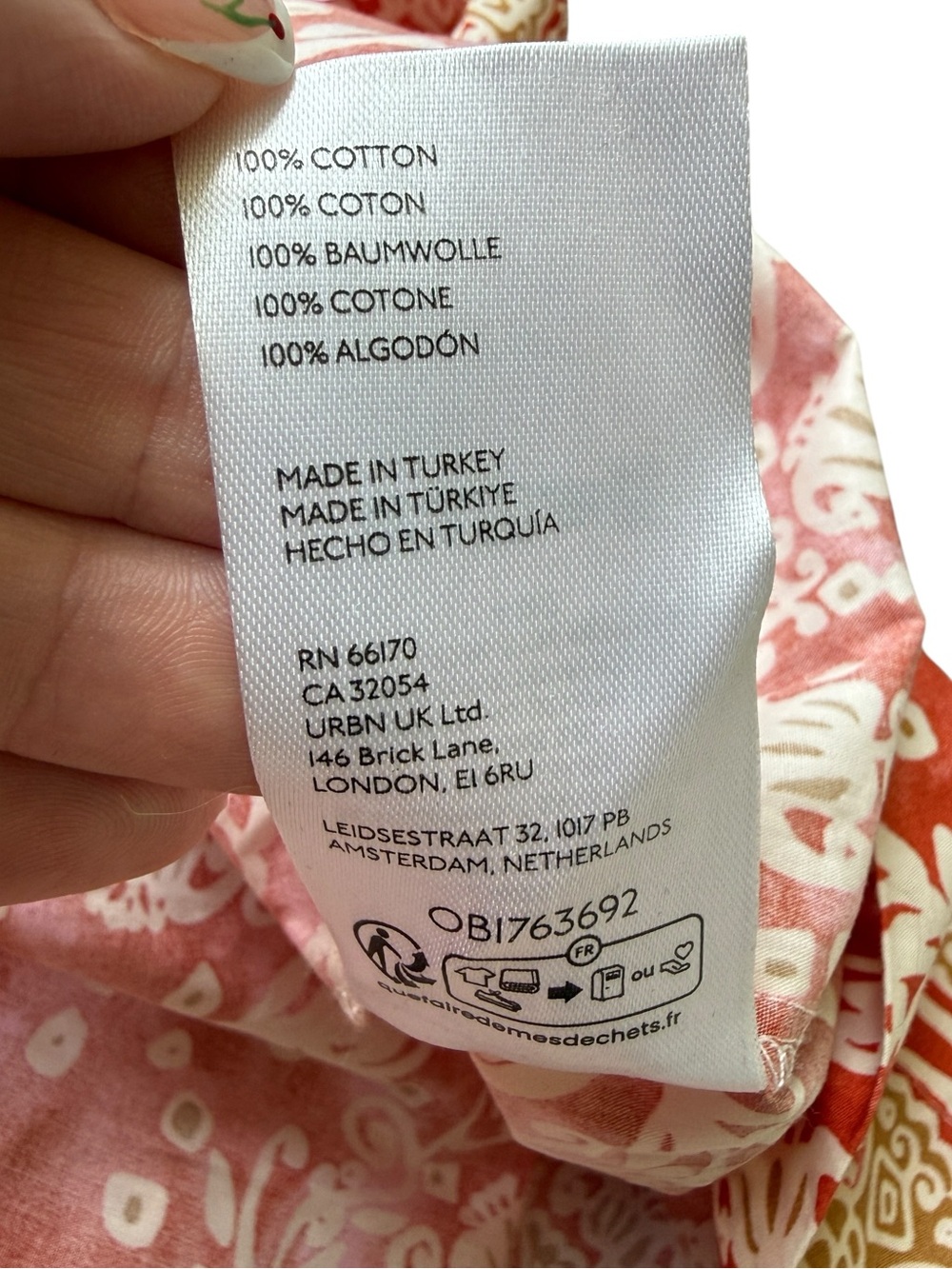 Anthro Maeve Cotton Midi Dress Boho Block Print Flutter Sleeve Cottagecore XS - Picture 11 of 15